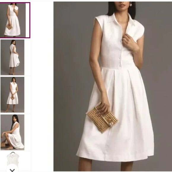 Reformation Dresses & Skirts - NWOT REFORMATION Prim Linen Midi Dress // White // Size 12